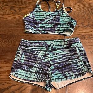 Athleta girls two piece swim shorts